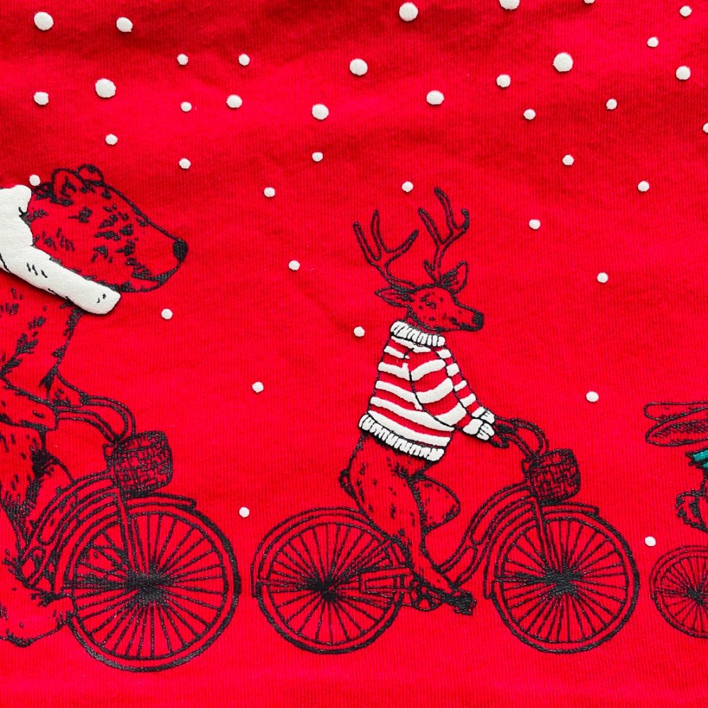 NWT First Impressions Baby Boys Cycling Pals Shirt Cherry Red Holiday Christmas - Picture 2 of 7